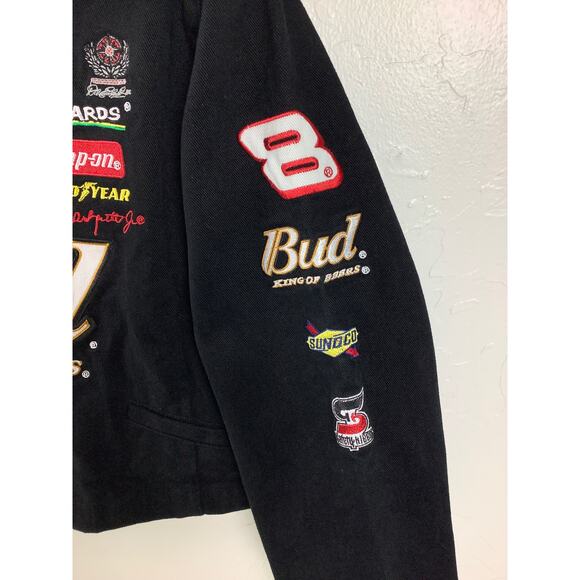 Chase Authentics Fully Patched Zippered Cropped Black denim jacket SZ 2XL - Picture 4 of 12